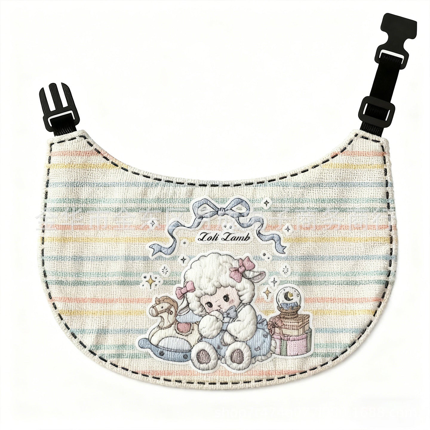 Whimsical Storybook Illustrated Pet Cotton Drool Bib - Image 8
