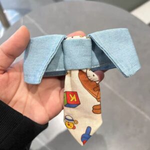 Chic Pastel Pet Bow Tie & Formal Necktie Collar Set