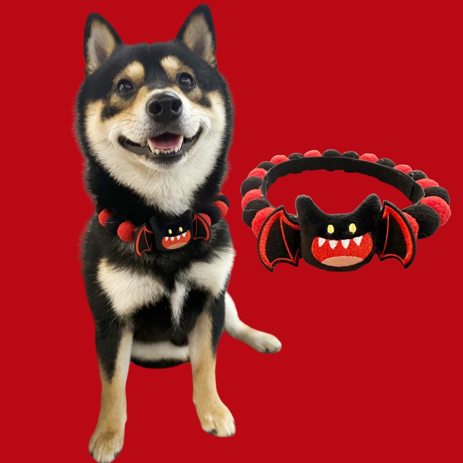 Halloween Pom-Pom Pet Collars & Hat Sets - Image 3