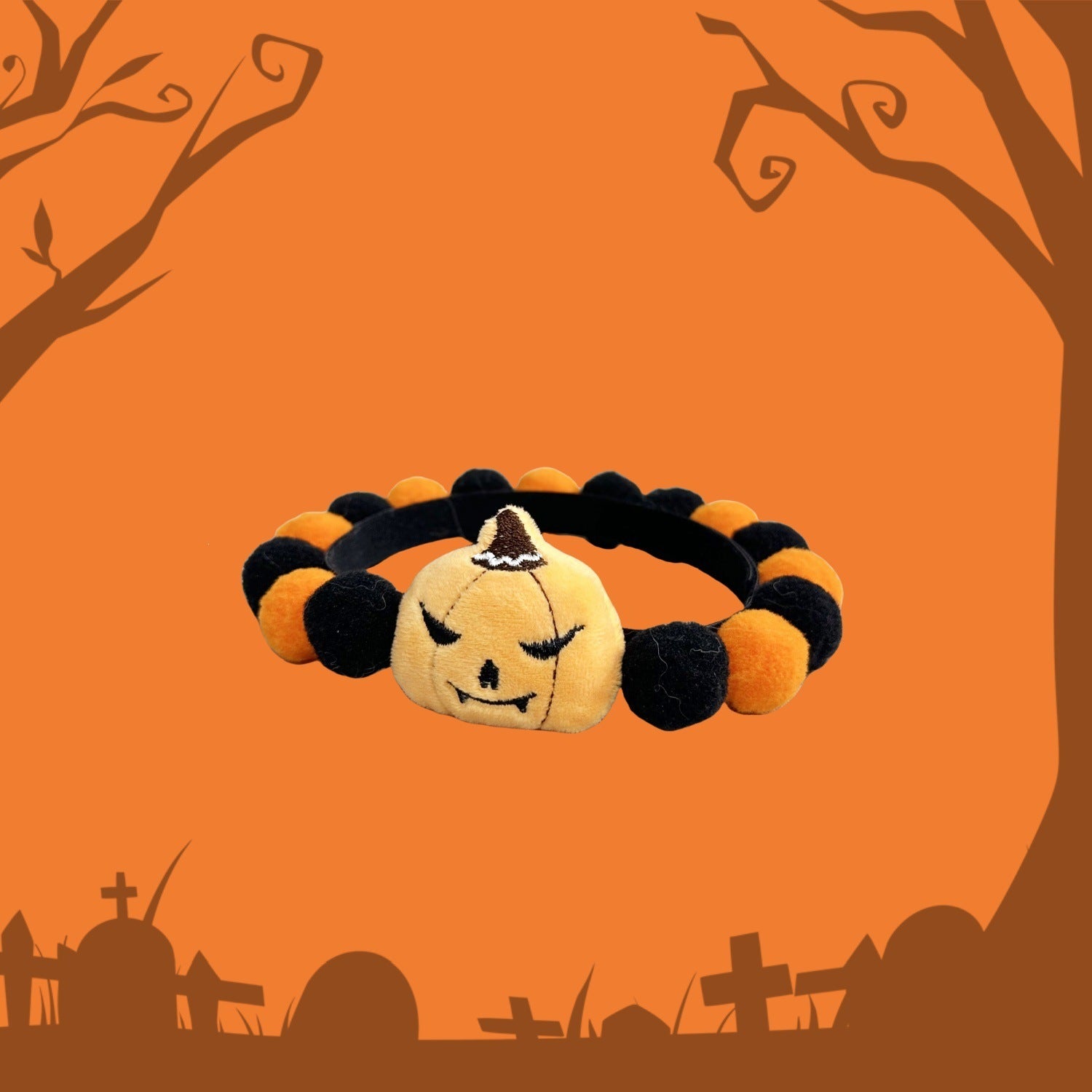 Halloween Pom-Pom Pet Collars & Hat Sets - Image 11