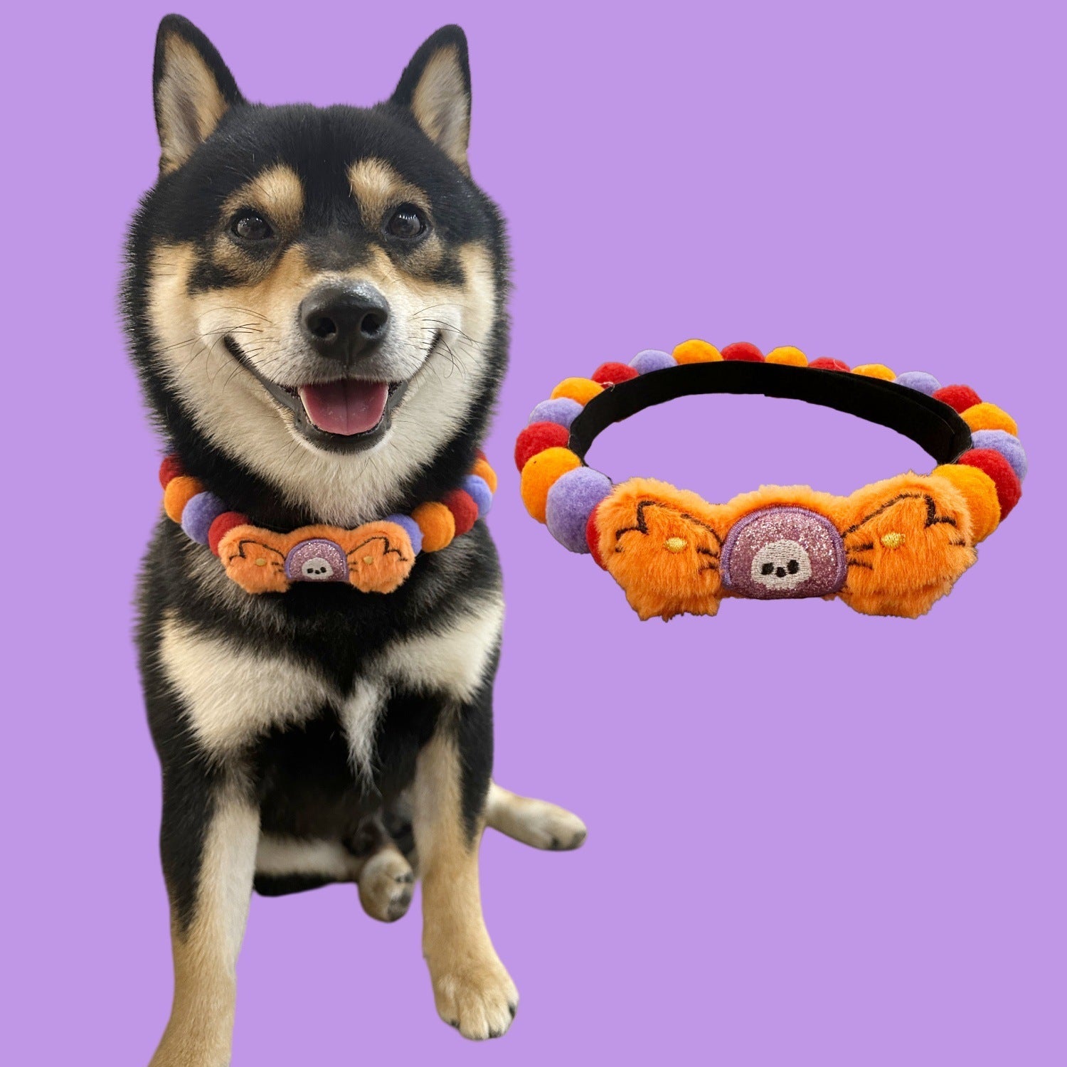 Halloween Pom-Pom Pet Collars & Hat Sets - Image 5