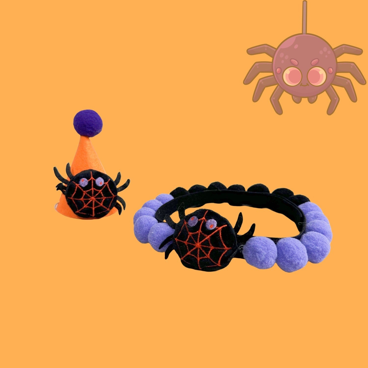 Halloween Pom-Pom Pet Collars & Hat Sets - Image 43
