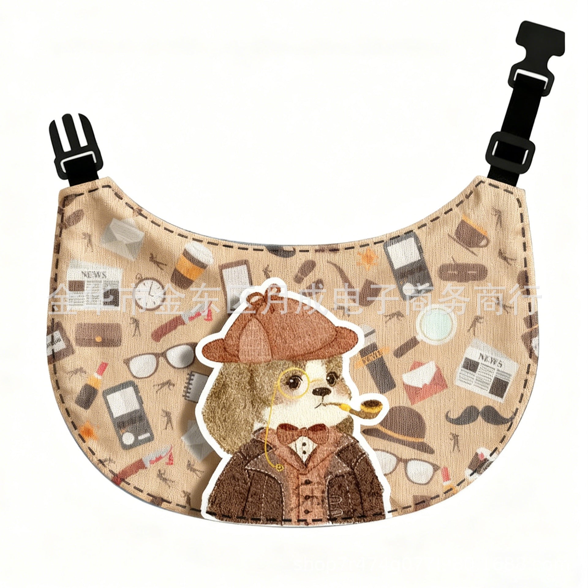 Whimsical Storybook Illustrated Pet Cotton Drool Bib - Image 12