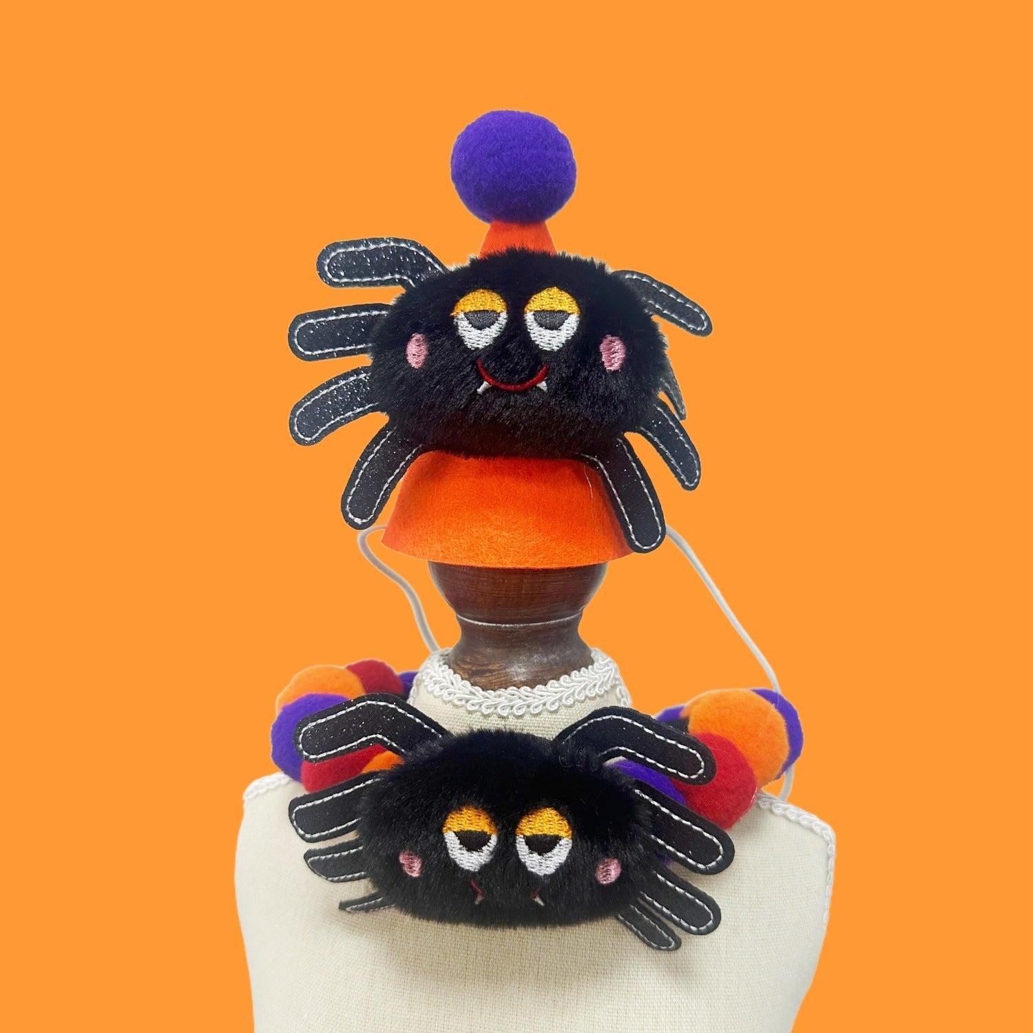 Halloween Pom-Pom Pet Collars & Hat Sets - Image 23