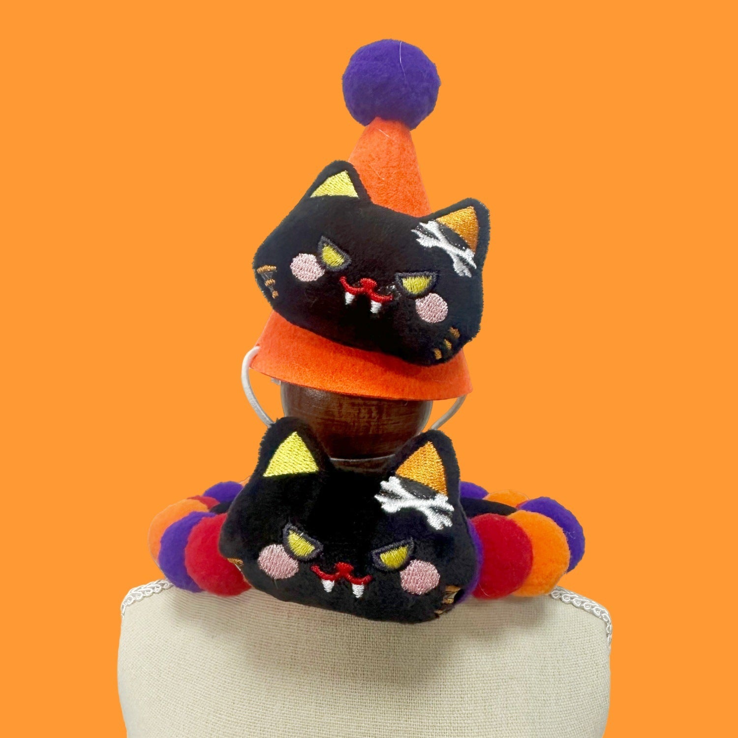 Halloween Pom-Pom Pet Collars & Hat Sets - Image 24