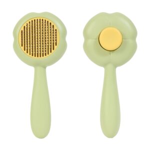 One-Click Self-Cleaning Slicker Pet Deshedding Brush