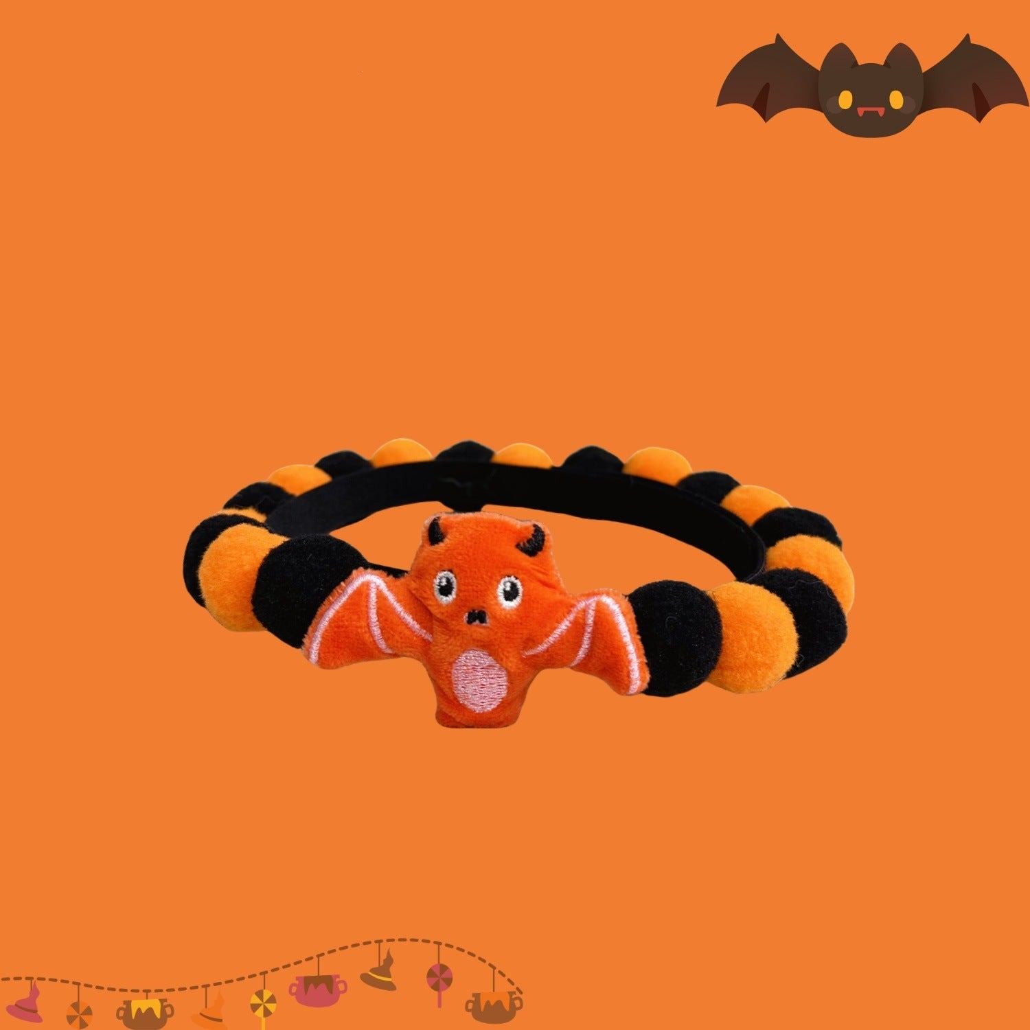Halloween Pom-Pom Pet Collars & Hat Sets - Image 19