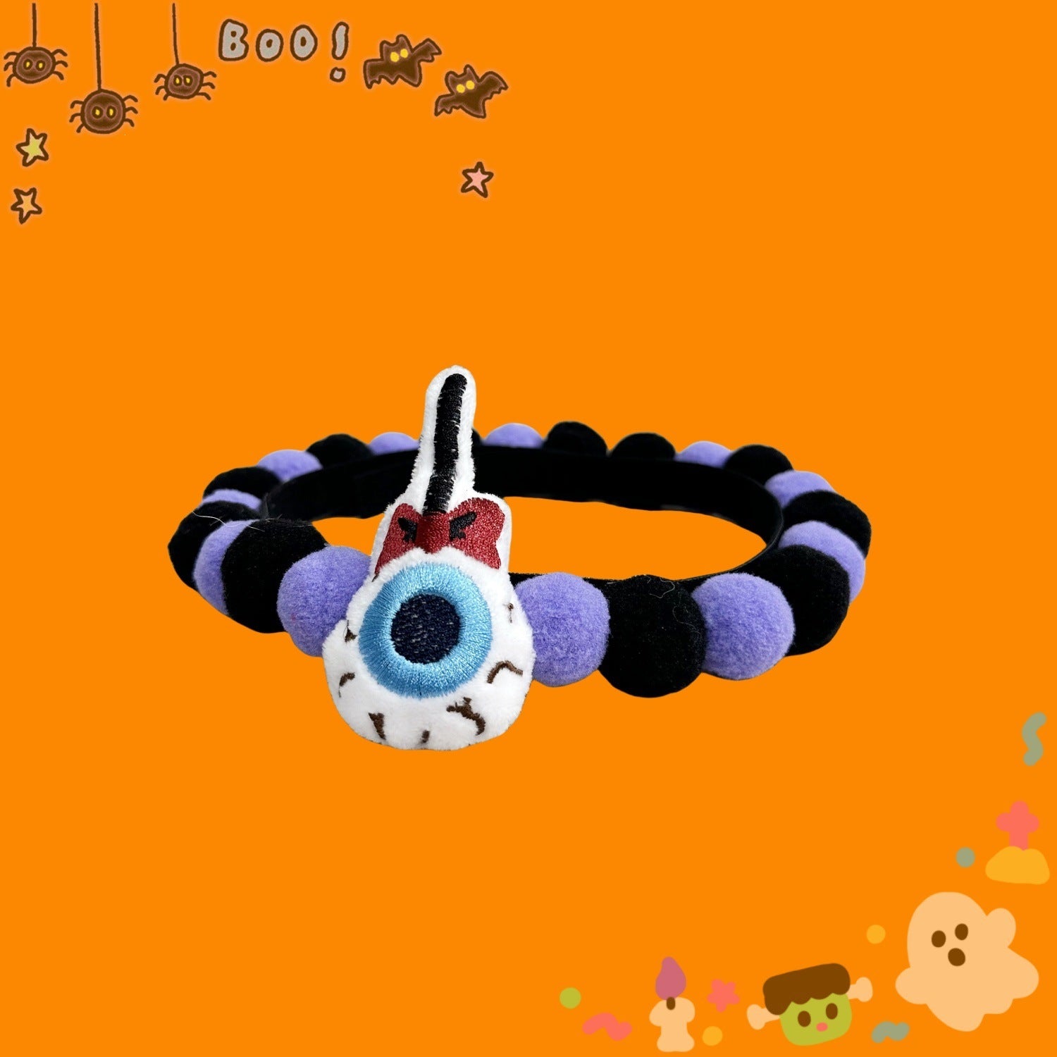 Halloween Pom-Pom Pet Collars & Hat Sets - Image 16