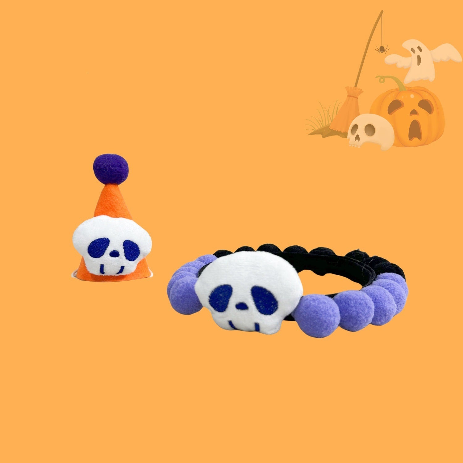 Halloween Pom-Pom Pet Collars & Hat Sets - Image 38