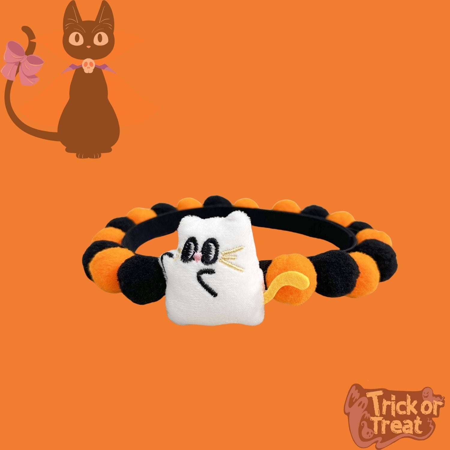 Halloween Pom-Pom Pet Collars & Hat Sets - Image 18