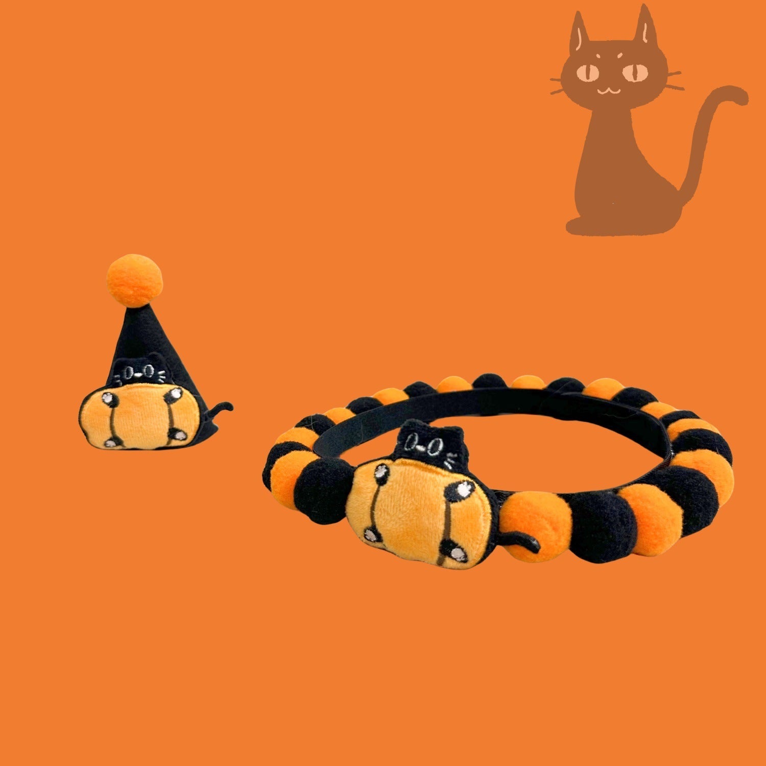 Halloween Pom-Pom Pet Collars & Hat Sets - Image 45