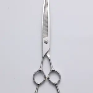 440C H009 7-Inch Left-Handed Curved Chunker Grooming Shears - supplier catalog photo