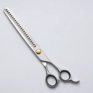 440C H011 7-Inch Reverse-Tooth Straight Fishbone Grooming Shears - supplier catalog photo
