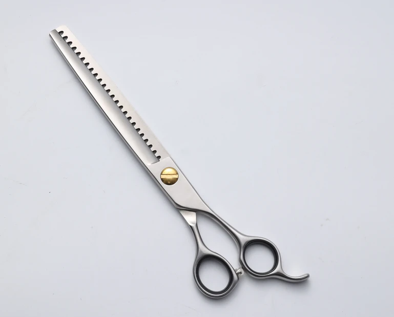 440C H011 7-Inch Reverse-Tooth Straight Fishbone Grooming Shears - supplier catalog photo