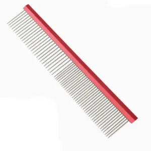 63 Teeth Red Pet Grooming Comb, Diamond Handle - supplier catalog photo
