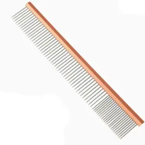 68 Teeth Orange Pet Grooming Comb, Diamond Handle - supplier catalog photo