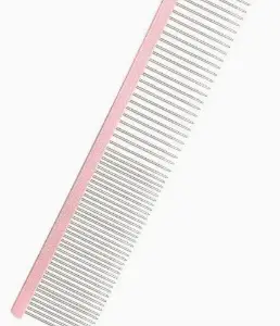 Large Size Pink Pet Grooming Comb, 63 Teeth - supplier catalog photo
