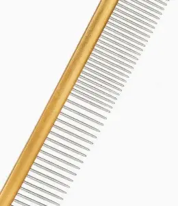 Medium Size Gold Pet Grooming Comb - supplier catalog photo