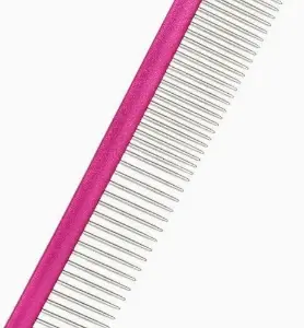 Medium Size Rose Red Pet Grooming Comb - supplier catalog photo