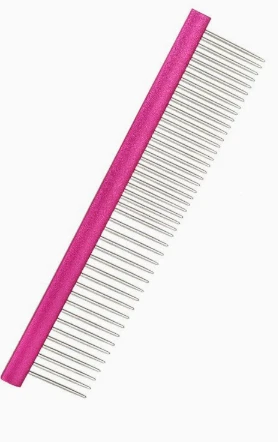 Medium Size Rose Red Pet Grooming Comb - supplier catalog photo