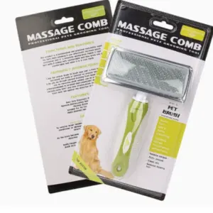 Pet Mixed Pin Comb, Green, Large - supplier catalog photo