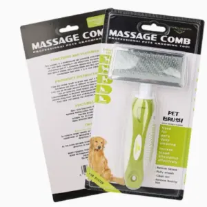 Pet Mixed Pin Comb, Green, Small - supplier catalog photo