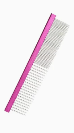 Small Size Rose Red Pet Grooming Comb - supplier catalog photo