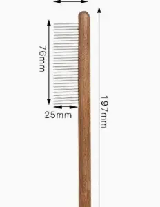 Wide Spaced Teeth Pet Grooming Comb, 24g - supplier catalog photo