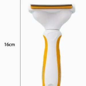 Yellow Medium Pet Deshedding Comb - supplier catalog photo