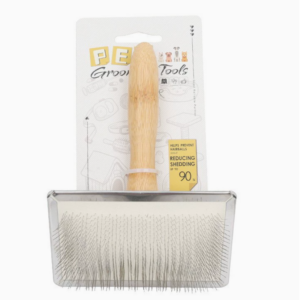 Wooden Pet Slicker Brush for Dogs & Cats
