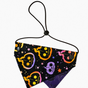 Halloween Pet Bandanas – Ghost Pumpkin & Witch Hat