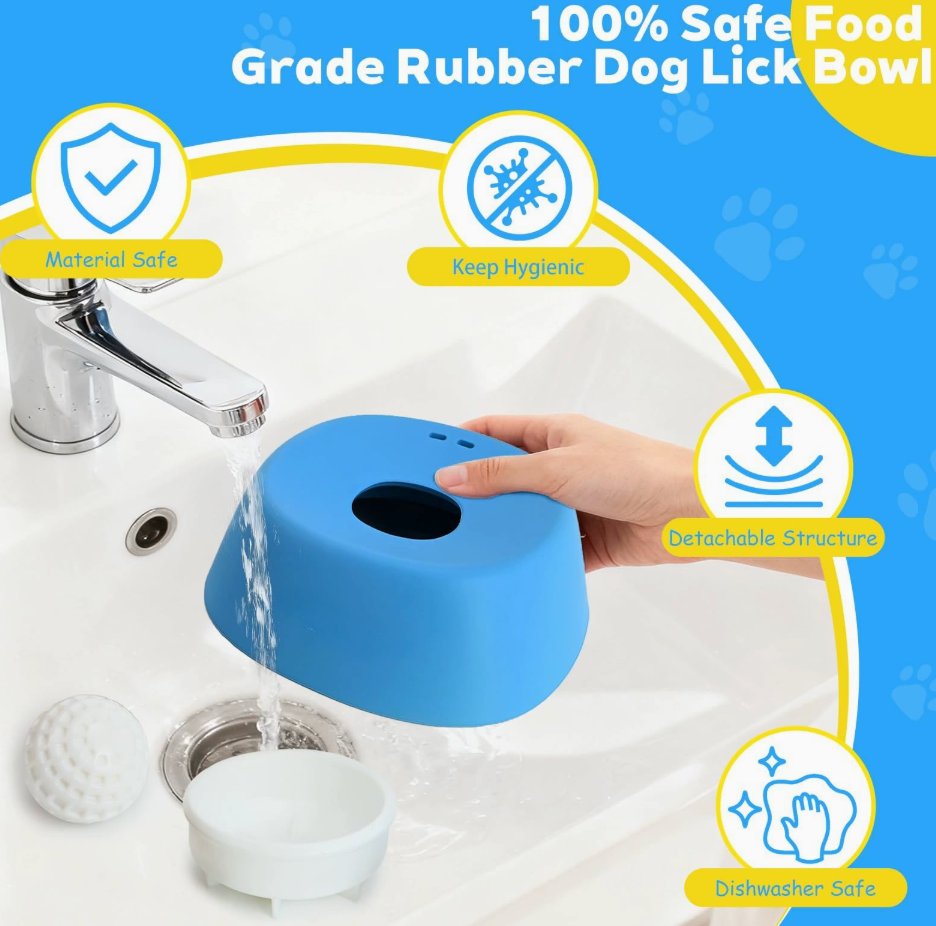 Calming Silicone Lick Bowl & Slow Feeder for Dogs - Image 5