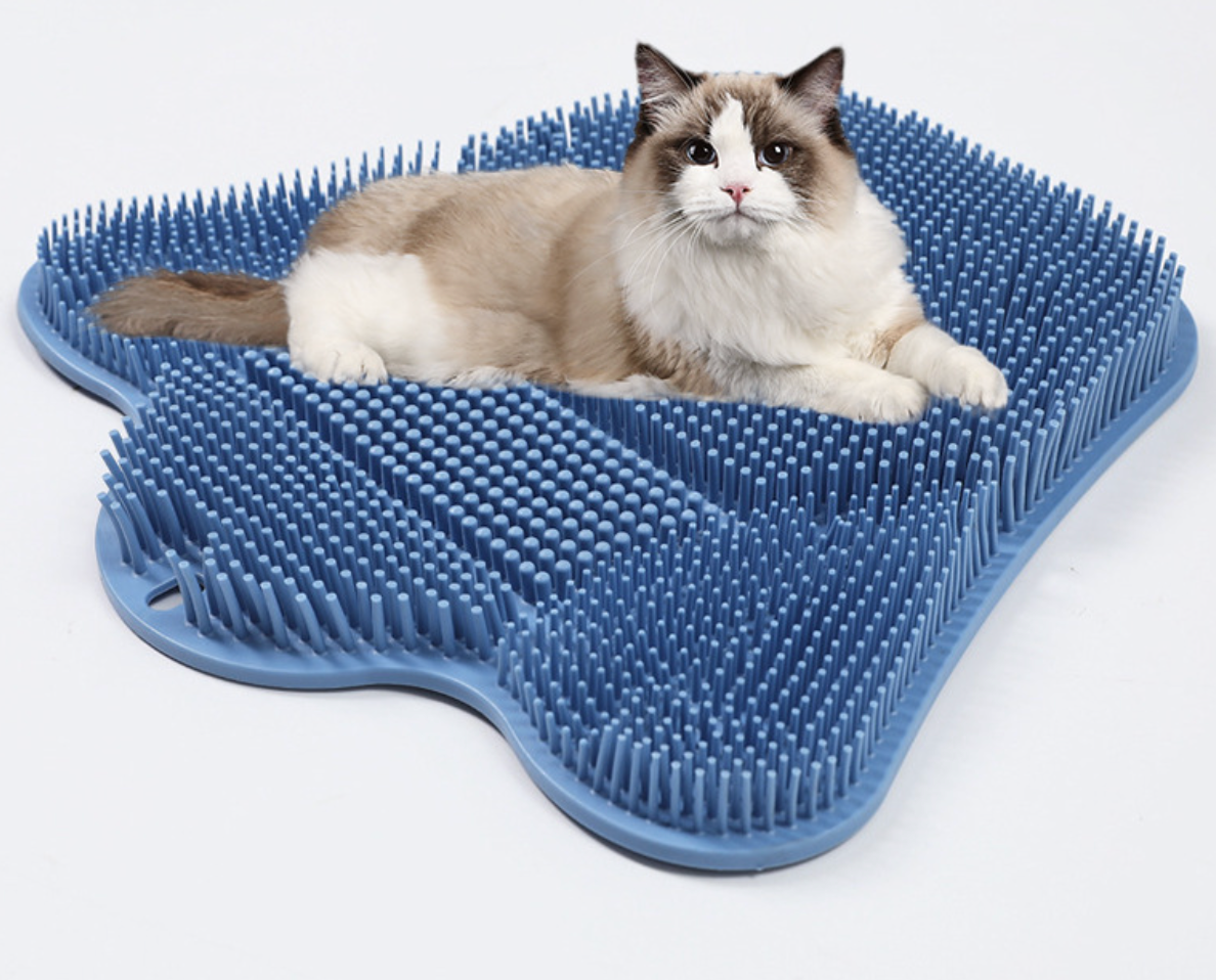 Self-Grooming Wall Corner Cat Massage Brush & Fur Collector - Image 2