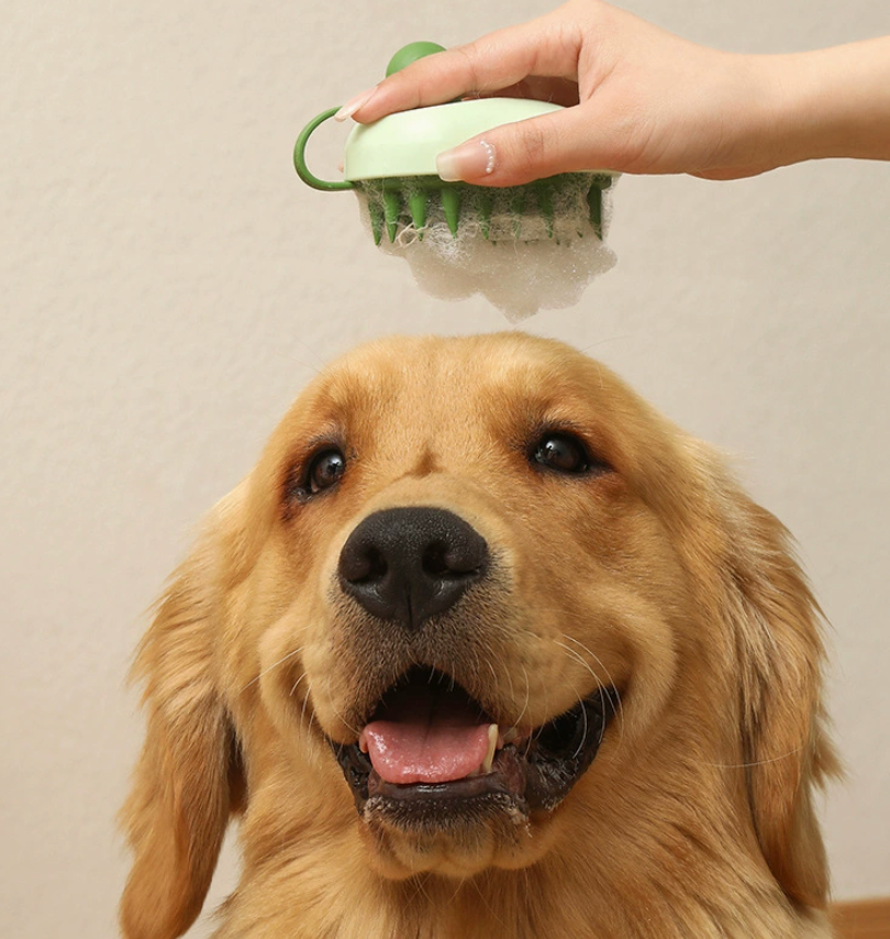 2-in-1 Pet Bath Shampoo Dispenser & Silicone Massage Brush - Image 2