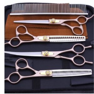 Rose Gold Grooming Scissors Set with Case