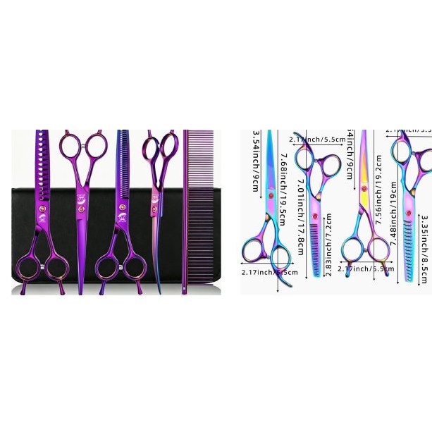Iridescent Grooming Scissors Set