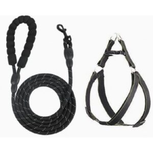Black Rope Harness & Leash Set