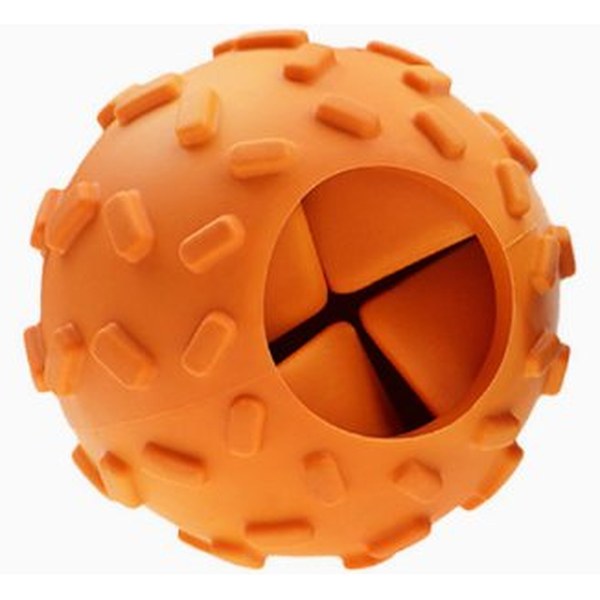 Rubber Treat-Dispensing Dog Ball