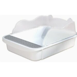 Semi-Enclosed Cat Litter Box