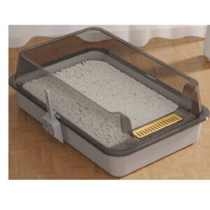 Semi-Enclosed Anti-Splash Cat Litter Box